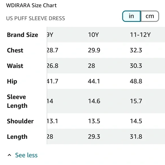 Girls 11-12 yr pink puff sleeve dress - Picture 5 of 5